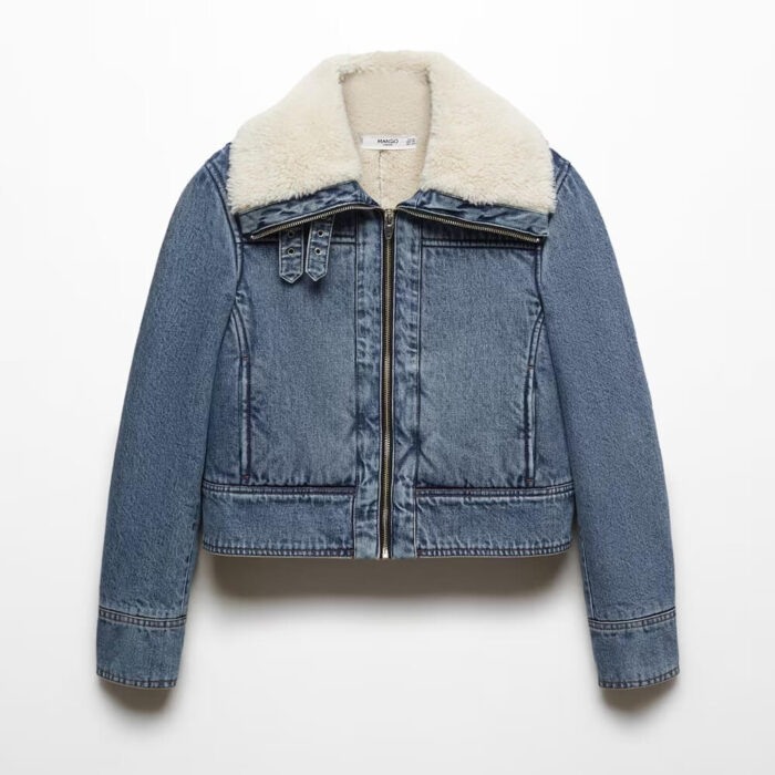 Shearling denim jacket
