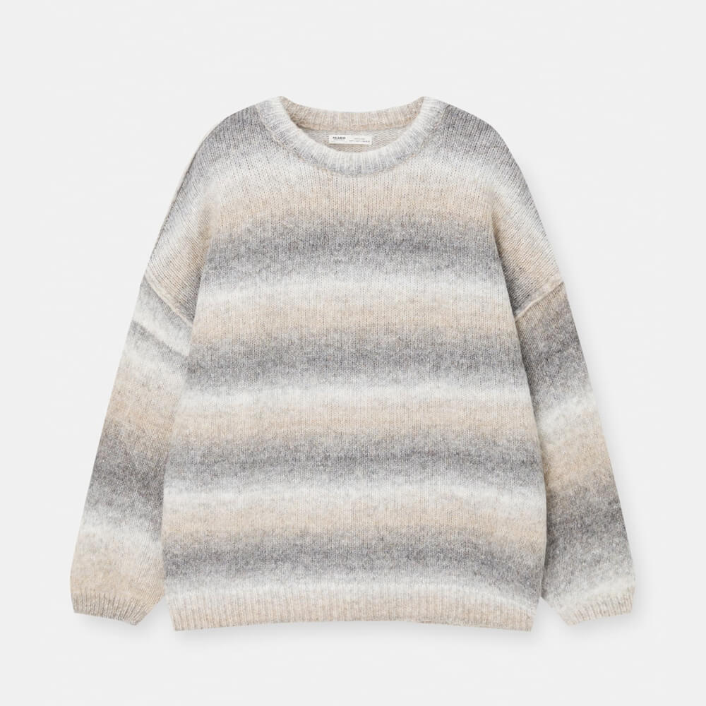 Space dye knit sweater